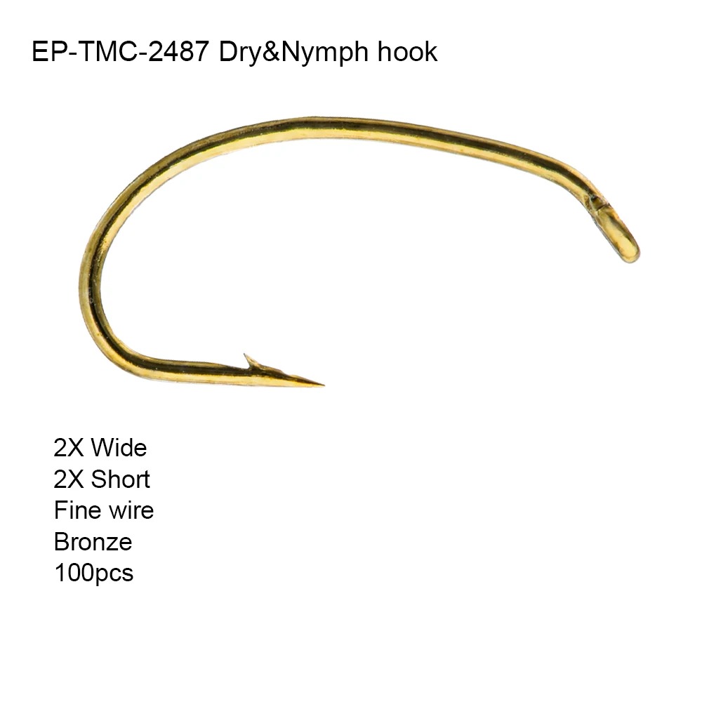 Fishing Hook Barbless - เบ็ดตกปลาแห้ง Eupheng 100 ชิ้น รุ่น EP-TMC2487