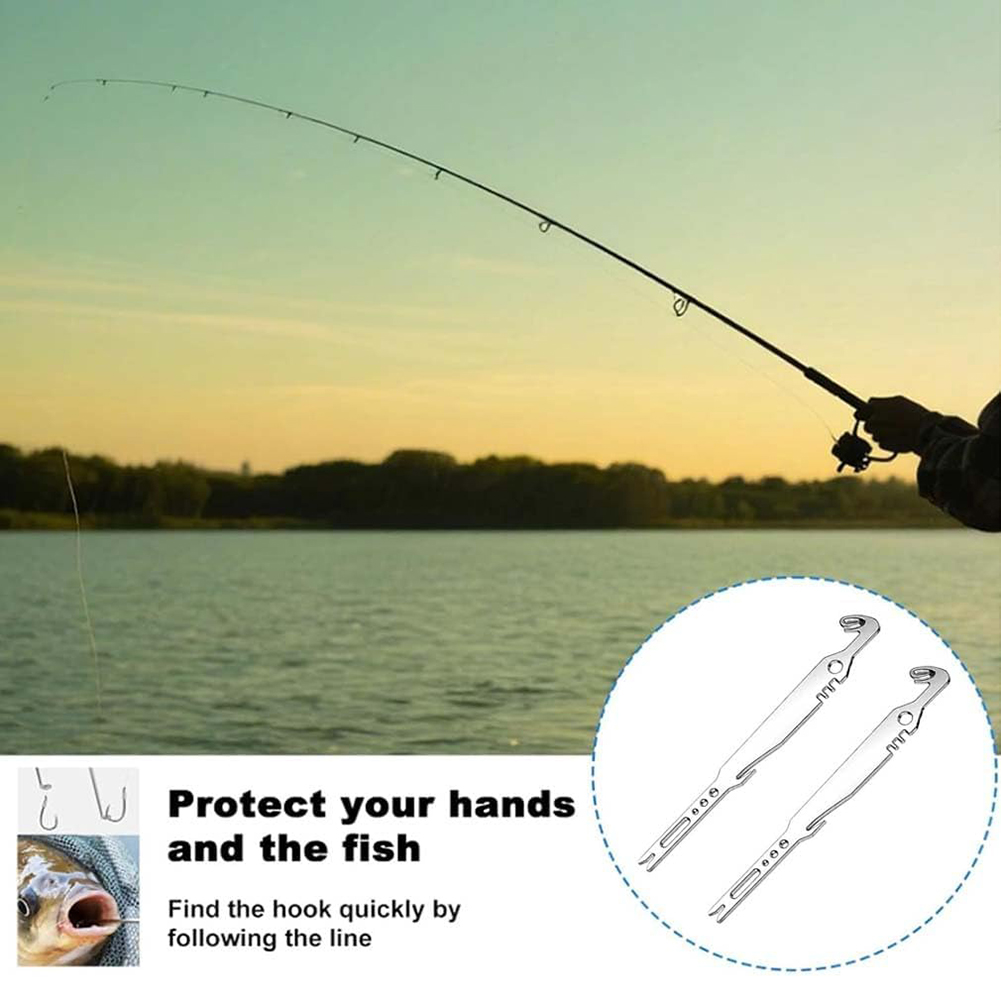 Fishing Hook Remover - เครื่องมือตกปลา 6 in 1 สแตนเลส สำหรับถอดตะขอ