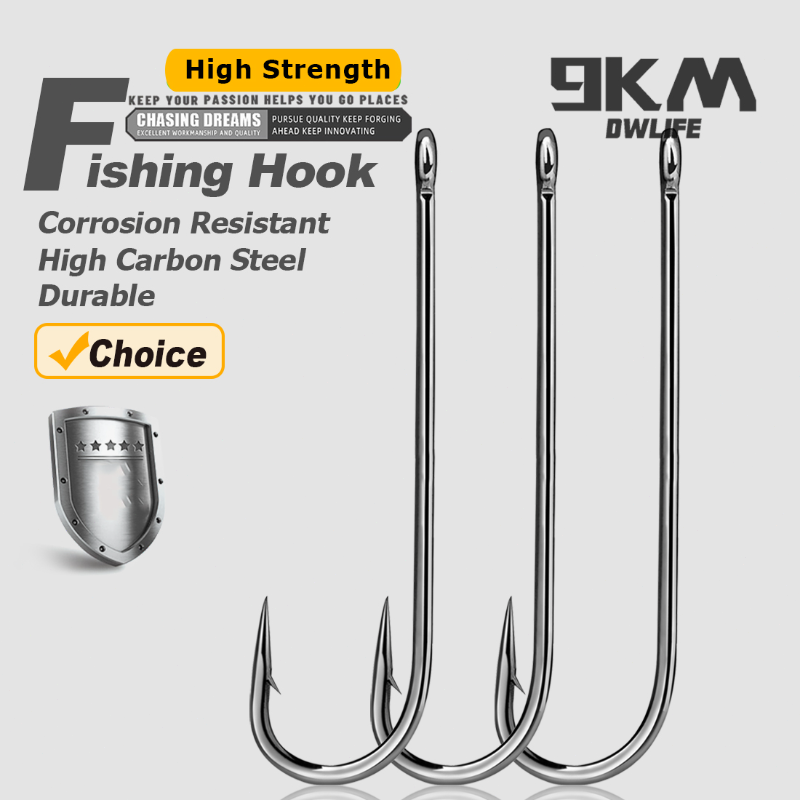 Fishing Hook Offset - เบ็ดตกปลาแบบก้านยาว 9KM Aberdeen Hooks สำหรับเหยื่อสด น้ำหนักเบา