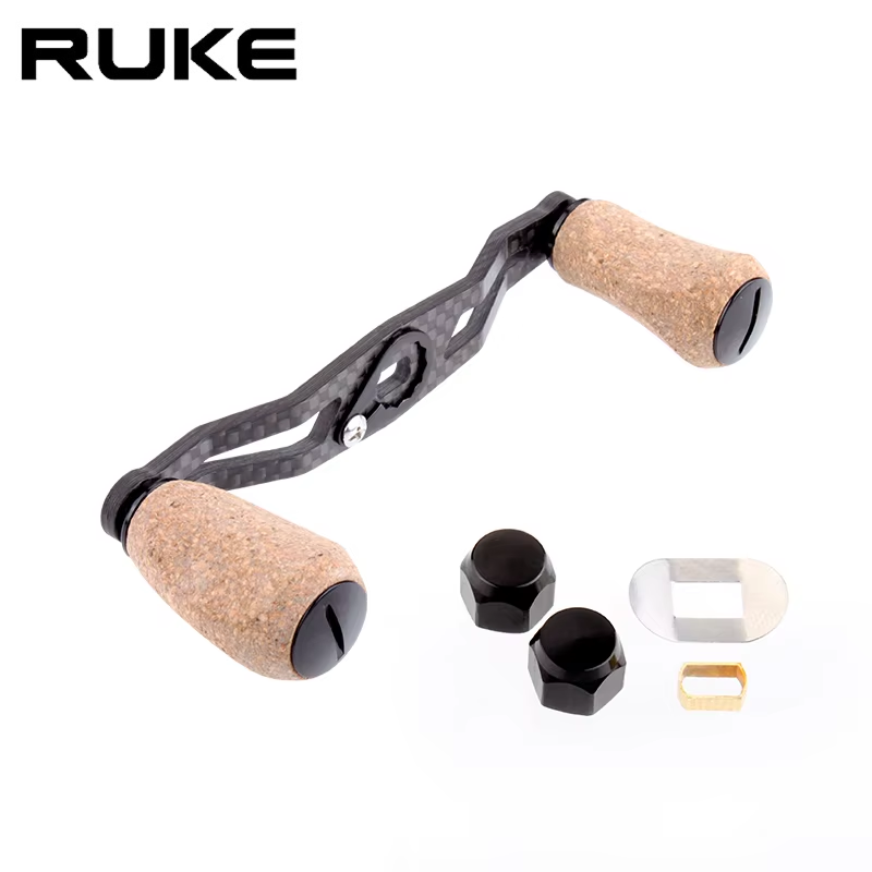 Daiwa Reel Bg - Ruke ที่จับแกนหมุนตกปลาคาร์บอนไฟเบอร์พร้อมลูกบิดไม้ก๊อกสำหรับ d/s/a แบบรูขนาด7*4/8*5มม. ยาว105มม. DIY