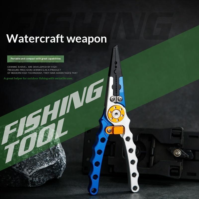 Fishing Hook Remover - คีมตกปลาอลูมิเนียมอัลลอยด์ ด้ามจับกันลื่นตามหลักสรีรศาสตร์ อุปกรณ์ถอดตะขออเนกประสงค์สำหรับตกปลาเบสและปลาเทราต์