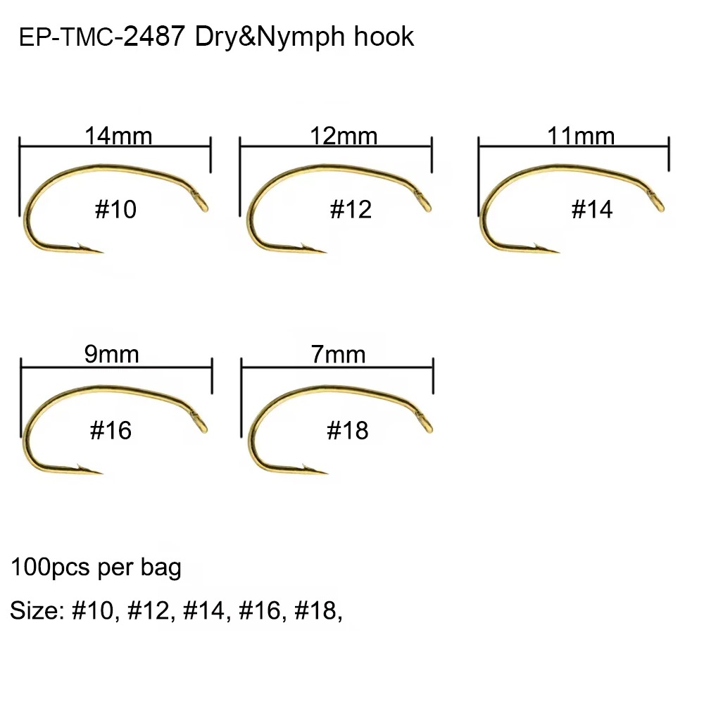 เบ็ดตกปลาแห้ง Eupheng 100 ชิ้น - Fishing Hook Barbless บทวิจารณ์และราคา