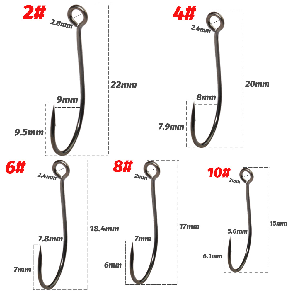 ตะขอเดี่ยวแหวนใหญ่ 20 ชิ้น 2 # - Fishing Hook Assortment บทวิจารณ์และราคา