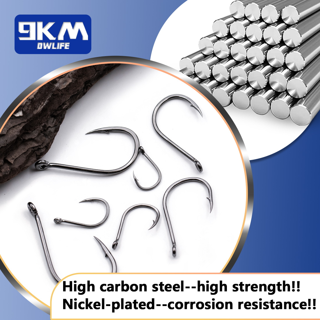 เบ็ดตกปลาอิเซอามะ 9KM 50~200 ช - Fishing Hook Offset บทวิจารณ์และราคา