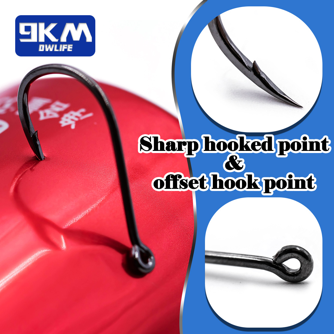 เบ็ดตกปลาอิเซอามะ 9KM 50~200 ช - Fishing Hook Offset บทวิจารณ์และราคา