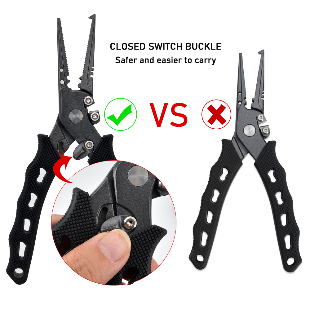 ตกปลาคีมสแตนเลสสตีลชุดเครื่องม - Fishing Hook Remover บทวิจารณ์และราคา