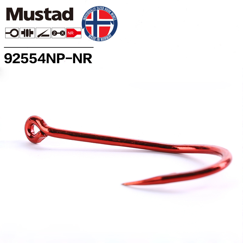 Mustad สีแดงขนาดใหญ่ 2X ฆ่าตัว - Fishing Hook Barbless บทวิจารณ์และราคา